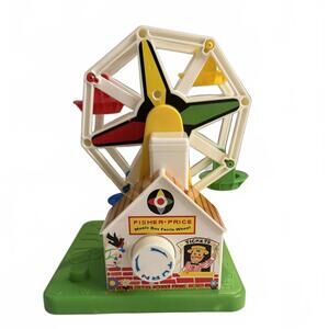 Vintage Fisher-Price Music Box Ferris Wheel Toy Working with Sound